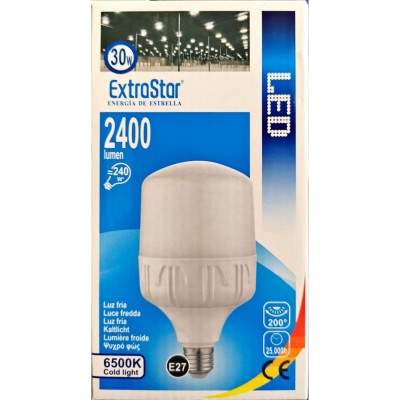 Lampadina LED E27 2500lm 6500K 30W EXTRASTAR