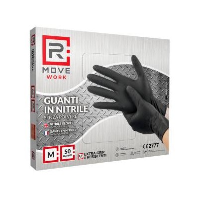 RMove Guanti Nitrile Nero Lavoro SP FG 8.0g 1Cnf/50pz Tg M