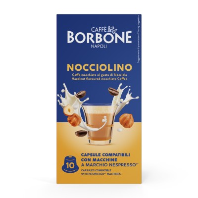 Caffè Borbone Capsule Compatibili sistema Nespresso - Nocciolino - 10 caps