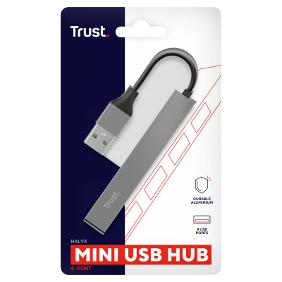 Trust Halyx USB 2.0 480 Mbit/s Alluminio