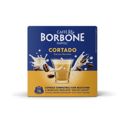 Caffè Borbone Capsule Compatibili Dolce Gusto - Cortado - 16 caps