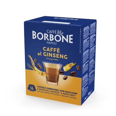 Caffè Borbone Capsule Compatibili sistema A Modo Mio - Ginseng - 16 caps
