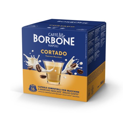 Caffè Borbone Capsule Compatibili Dolce Gusto - Cortado - 16 caps