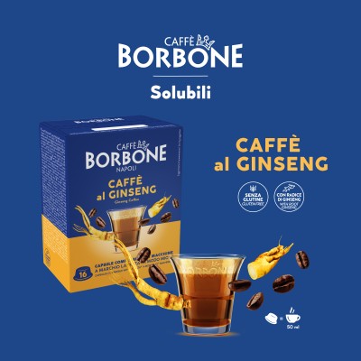 Caffè Borbone Capsule Compatibili sistema A Modo Mio - Ginseng - 16 caps