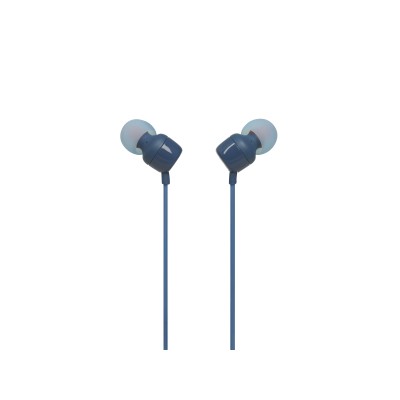 JBL Tune 110, Intra-auricolari con cavo, con comando/microfono, Blu