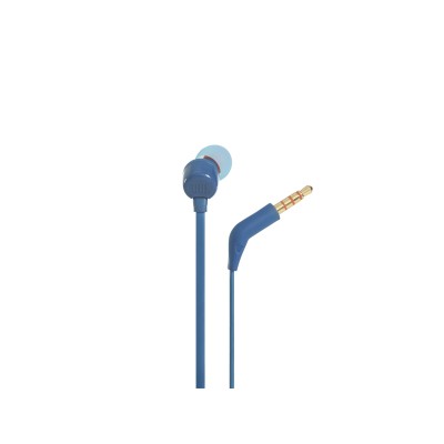 JBL Tune 110, Intra-auricolari con cavo, con comando/microfono, Blu