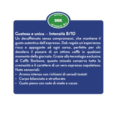 Caffè Borbone Capsule Compatibili sistemaA Modo mio - Miscela Decaffeinato - 50 capsule