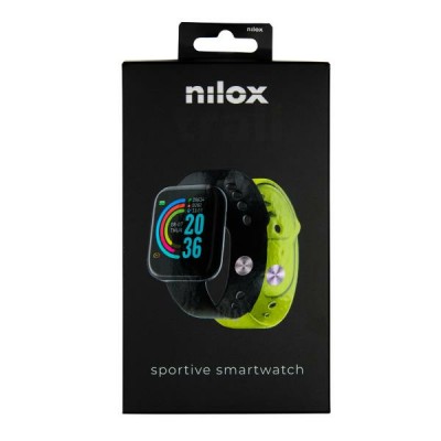 Nilox NXSWTRAILBANDYL smartwatch e orologio sportivo 3,66 cm (1.44") Digitale 240 x 240 Pixel Touch screen Nero