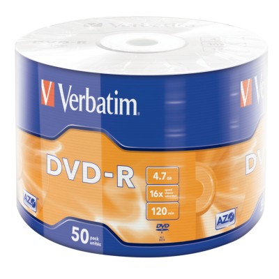 Verbatim DVD-R Matt Silver 50PK Wrap Spindle