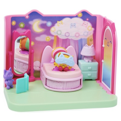 Gabby's Dollhouse , La camera da letto di Cuscigatta, mini playset stanze della casa, giochi per bambini dai 3 anni in su