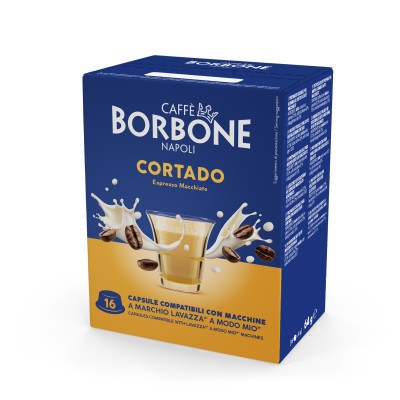 Caffè Borbone Capsule Compatibili Sistema A Modo Mio - Cortado - 16 Caps