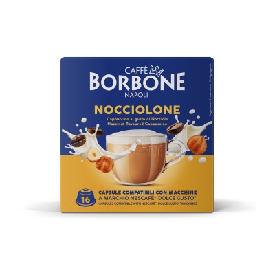 Caffè Borbone Capsule Compatibili Dolce Gusto - Nocciolone - 16 caps