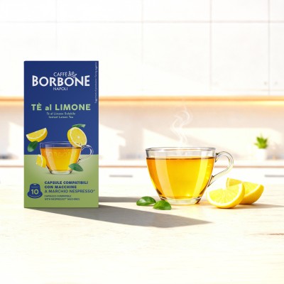 Caffè Borbone Capsule Compatibili sistema Nespresso - The Al Limone - 10 caps