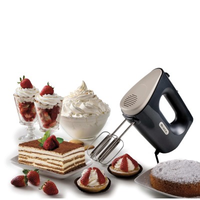 Ariete 1545 Sbattitore Breakfast, 450W, 5 velocità, Funzione turbo, 2 fruste, Dark & Sahara Grey