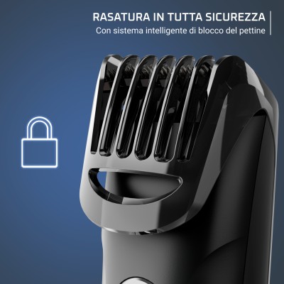 Rowenta Stylis Regolabarba, Lame Autoaffilanti, 2 Pettini Regolabili TN2804E0