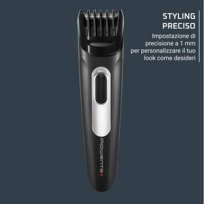 Rowenta Stylis Regolabarba, Lame Autoaffilanti, 2 Pettini Regolabili TN2804E0