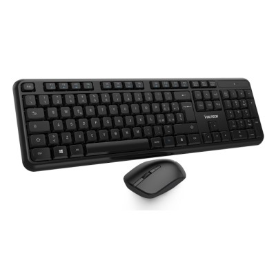Vultech KM-811W tastiera Mouse incluso Ufficio Wireless a RF + USB QWERTY Italiano Nero