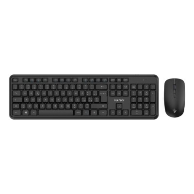 Vultech KM-811W tastiera Mouse incluso Ufficio Wireless a RF + USB QWERTY Italiano Nero