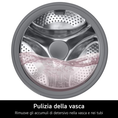 LG F4NA1009NWK Lavatrice 9kg, Classe A, 1400 giri, Programma igiene con vapore, Top rimovibile, White