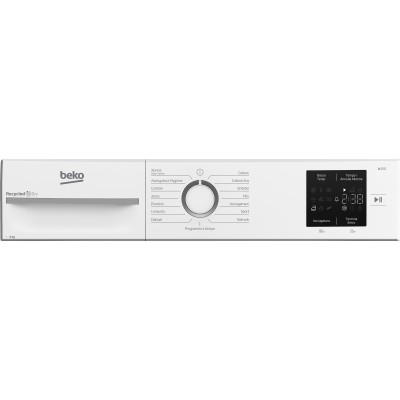 Beko BMTR38W Asciugatrice 8kg, Classe D, Linea Estetica NX, motore asincrono, Display digitale, colore Bianco, oblò Bianco