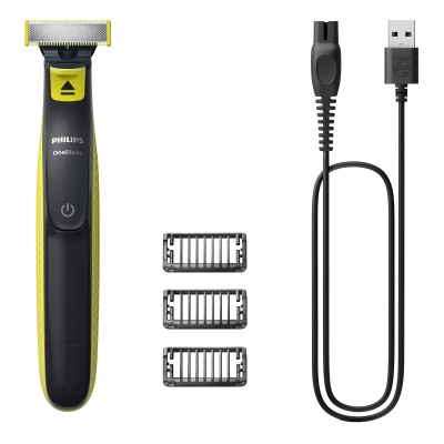 Philips Norelco OneBlade QP2724/10 rasoio elettrico Trimmer Grigio, Lime