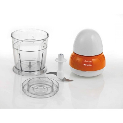 Ariete 1836 Choppy - Tritatutto con lame in Acciaio Inox - si avvia premendo il coperchio - 250 ml - 160 Watt - Arancione