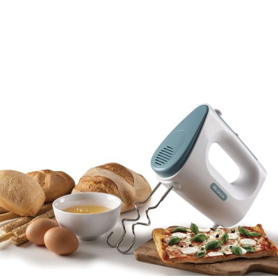 Ariete 1545 Sbattitore Breakfast, 450W, 5 velocità, Funzione turbo, 2 fruste, White & Aegean teal