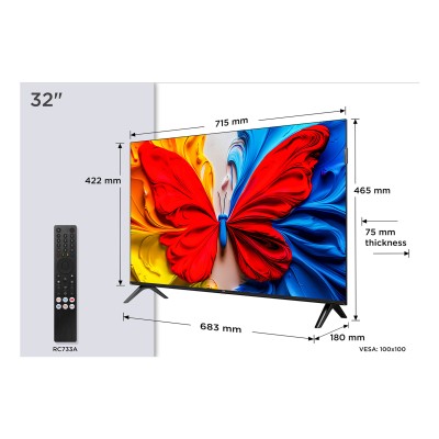 TCL S59K Serie Smart TV QLED FHD 32" 32S59K, Dolby Audio, HDR10, Android TV