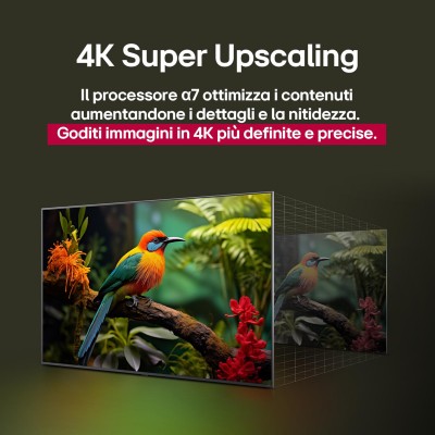 LG UHD AI 55UA75006LA TV Serie UA75 55'' 4K, α7 Gen8, HDR10, 20W, 3 HDMI con Game Optimizer, Smart TV WebOS 25