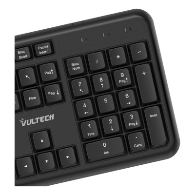 Vultech KM-811 tastiera Mouse incluso Ufficio USB QWERTY Italiano Nero