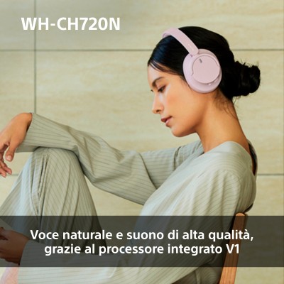 Sony WHCH720NP.CE7 cuffia e auricolare Con cavo e senza cavo A Padiglione Musica e Chiamate USB tipo-C Bluetooth Blu