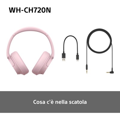Sony WHCH720NP.CE7 cuffia e auricolare Con cavo e senza cavo A Padiglione Musica e Chiamate USB tipo-C Bluetooth Blu