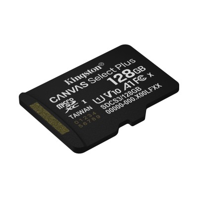 Kingston Technology 128GB microSDXC Canvas Select Plus Gen3 150MB/s A1 (Adattatore SD incluso)