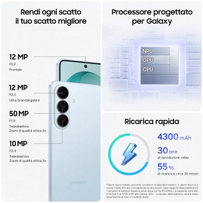 Samsung Galaxy S26 Smartphone AI, 512GB, Processore avanzato, Assistente Foto, Creative Studio, Camera 50 MP, 4300 mAh, Black