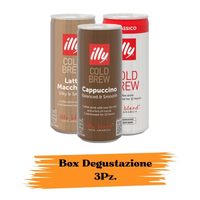 Box Degustazione - ILLY Cold Brew 3Pz.  Classico/Cappuccino/Caffè e Latte Macchiato