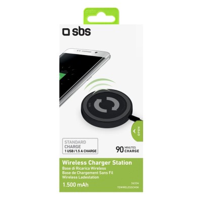 SBS Wireless charging Station, base di ricarica wireless senza fili 15W