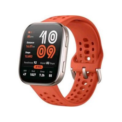 Amazfit Bip 6 Red 5 cm (1.97") AMOLED Digitale 390 x 450 Pixel Touch screen Oro GPS (satellitare)