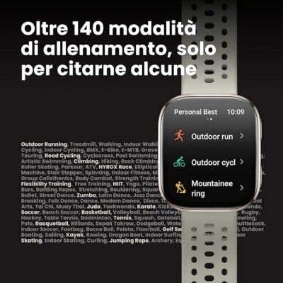 Amazfit Bip 6 Red 5 cm (1.97") AMOLED Digitale 390 x 450 Pixel Touch screen Oro GPS (satellitare)