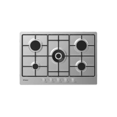 Candy Timeless CEL7P4WX Acciaio inox Da incasso 74.5 cm Gas 5 Fornello(i)