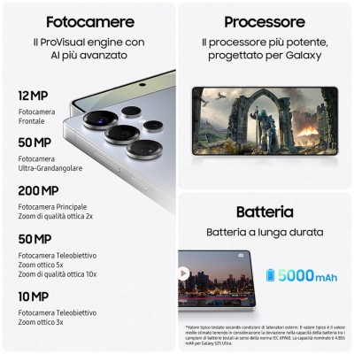 Samsung SM-S938 S25 Ultra 12+256GB 6.9" 5G Titanium Silverblue ITA