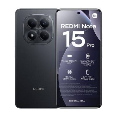 Xiaomi Redmi Note 15 Pro 8+256GB 6.77" Black ITA
