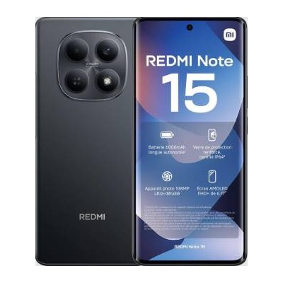 Xiaomi Redmi Note 15 6+128GB 6.77" NFC Black DS ITA