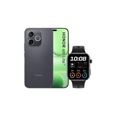 Honor 600 Lite 8+256GB 6.6"5G Velvet Black DS + Watch 2i ITA