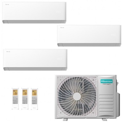 Hisense Trial Split 12+12+12 Btu 3AMW72U4RJC HB35XU0AG HB35XU0AG HB35XU0AG Condizionatore UNI HB Bianco WiFi R-32