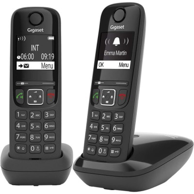 CORDLESS GIGASET AS690 DUO CON VIVAVOCE BLACK