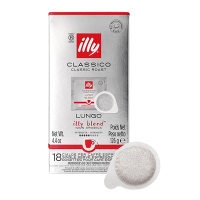 Illy Caffe Cialde 44mm Classico Lungo 18pz