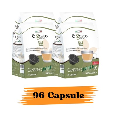 Pop Caffe Capsule Dolce Gusto e-Gusto Ginseng Amaro 96pz