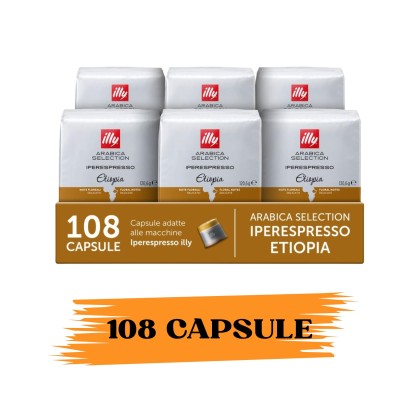 Illy Capsule Caffè Iperespresso Arabica Etiopia Confezione 108 Capsule