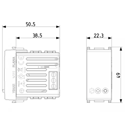 Attuatore Connesso IoT Vimar Plana 16A Bianco - SKU 14593 con Bluetooth e Zigbee, LED RGB Regolabile