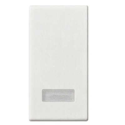 Tasto Intercambiabile Vimar Plana 14026 con Diffusore Illuminabile Bianco, Design Elegante e Sicuro